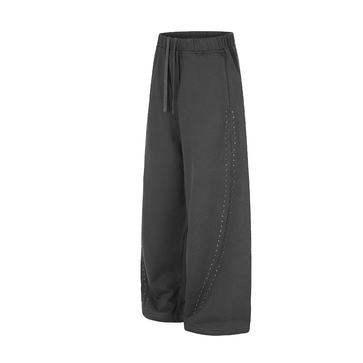 Jogging à jambes larges avec clous – Coupe ample et croix ornée de strass