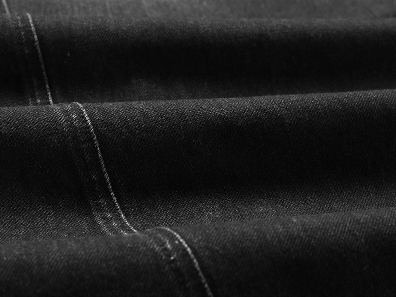 Men's Punk Wide-Leg Jeans with Metal Eyelet Detail – Deconstructed Baggy Denim