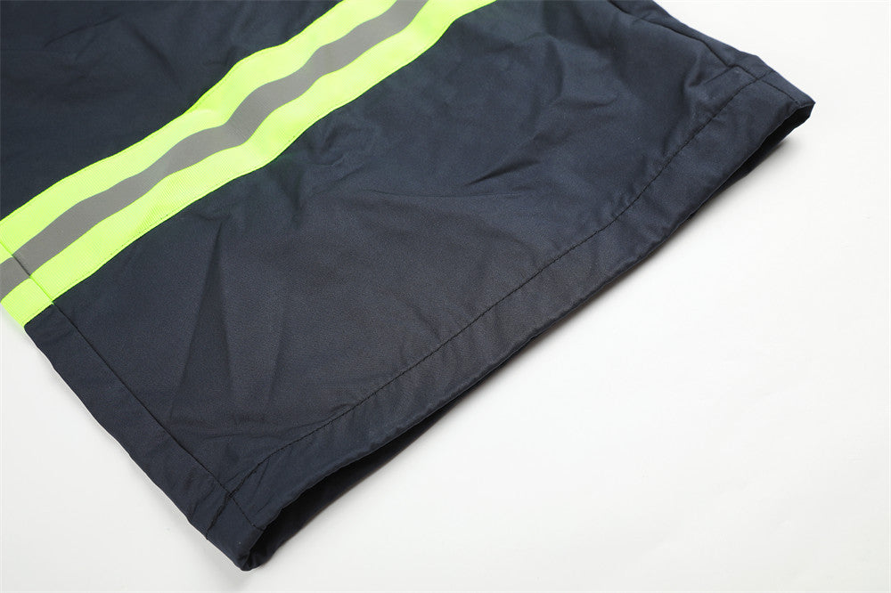 Tactical Wide-Leg Cargo Pants with Reflective Strips & Mesh Pockets