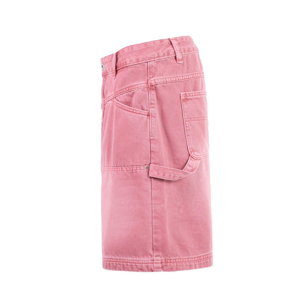 Baggy-Denimshorts für Herren – gewaschene Carpenter-Style-Jeansshorts für Streetwear