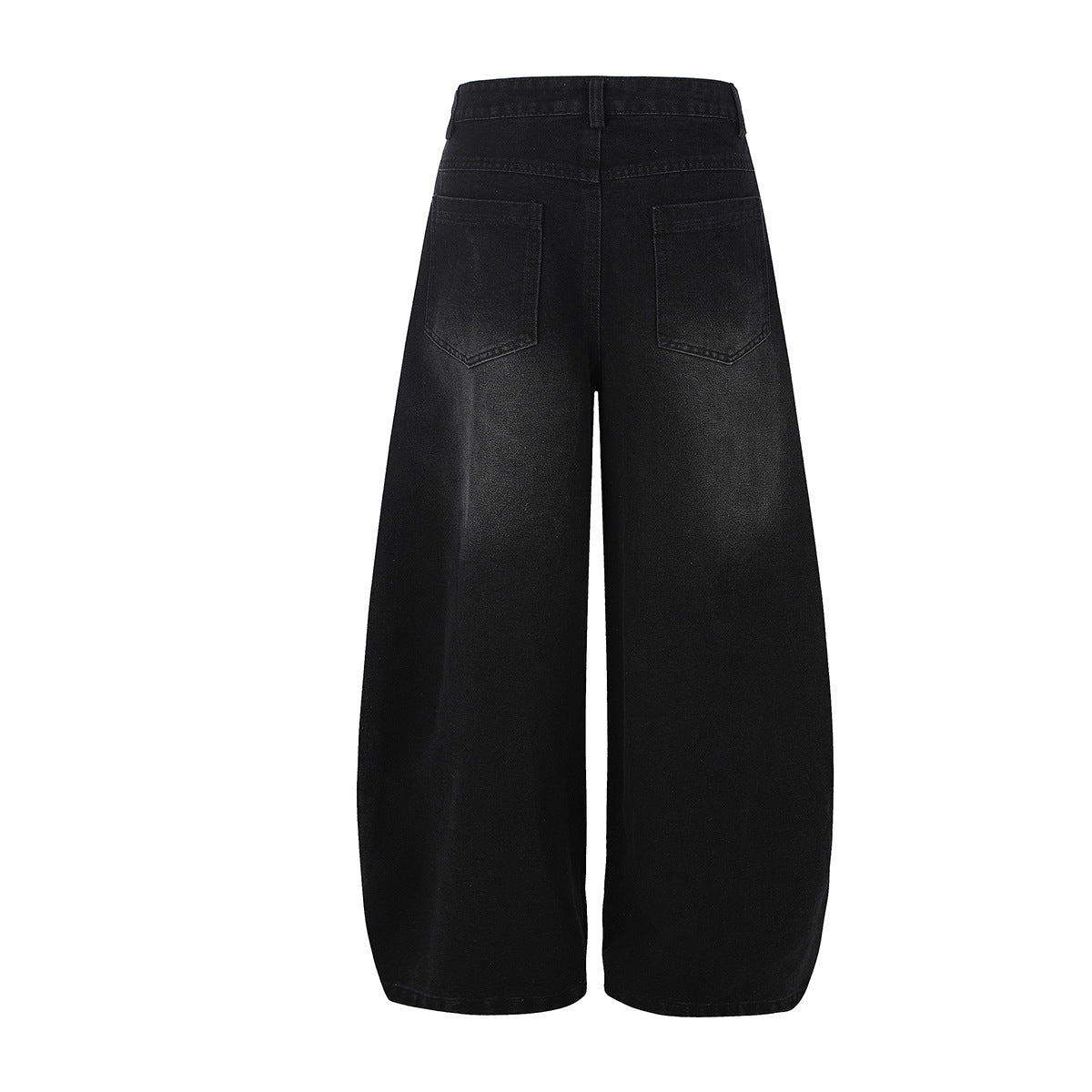 High Waist Baggy Jeans – Star Print Wide-Leg Denim with Triple Stripe Detail