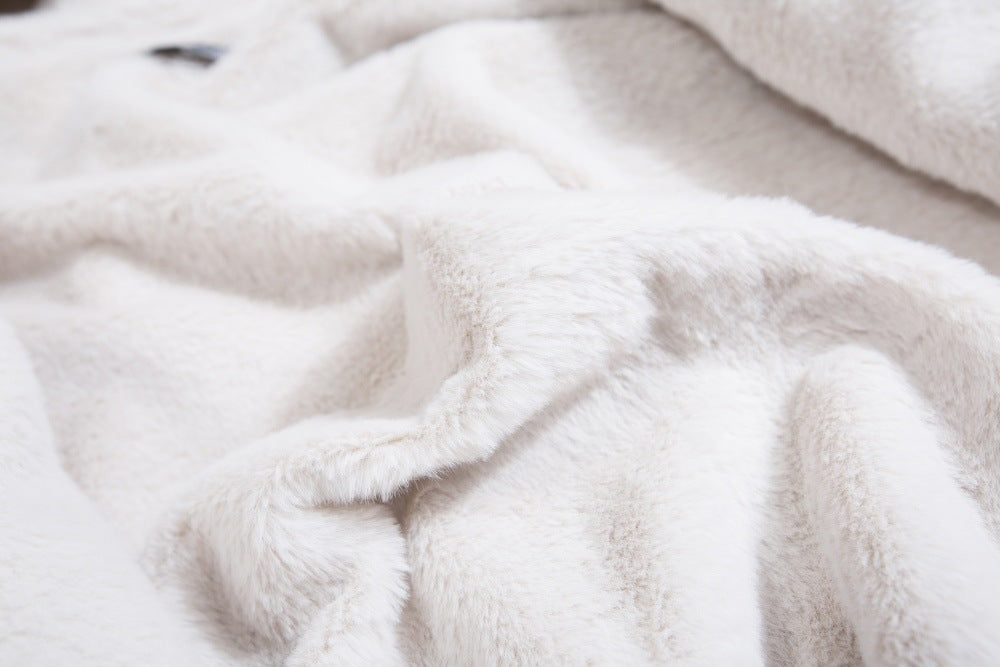 Fur-Trim Hooded Bomber Jacket – Fleece-Lined Winter Coat with Removable Hood