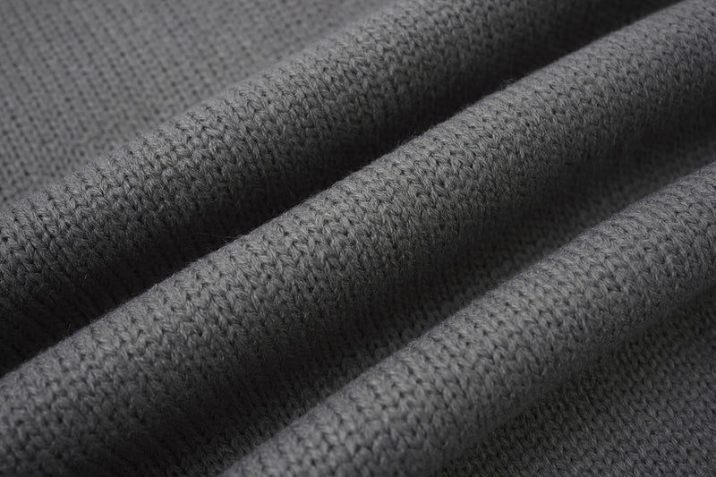 Pull à capuche oversize en maille jacquard avec grand motif graphique sur le devant