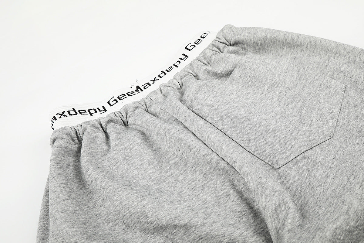 Pantalon cargo de survêtement coupe ample, jambes larges, graphique brodé, baggy