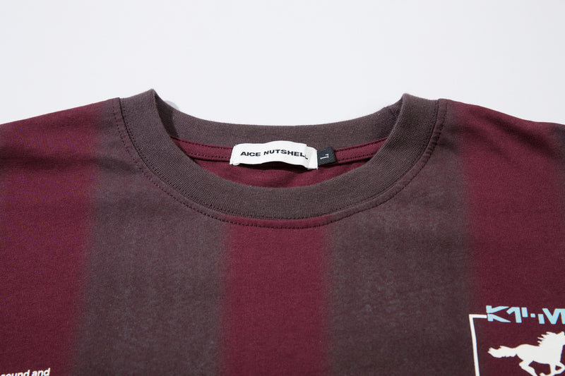 Long Sleeve Striped Soccer Jersey Shirt – Vintage Washed Oversized Fit