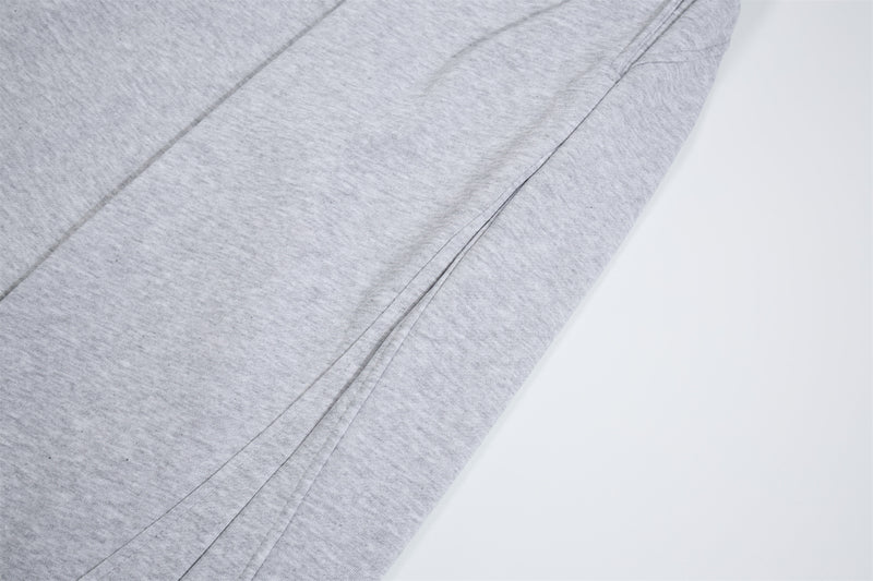 Wide-Leg-Sweathose mit Umschlagbund und Bindegürtel