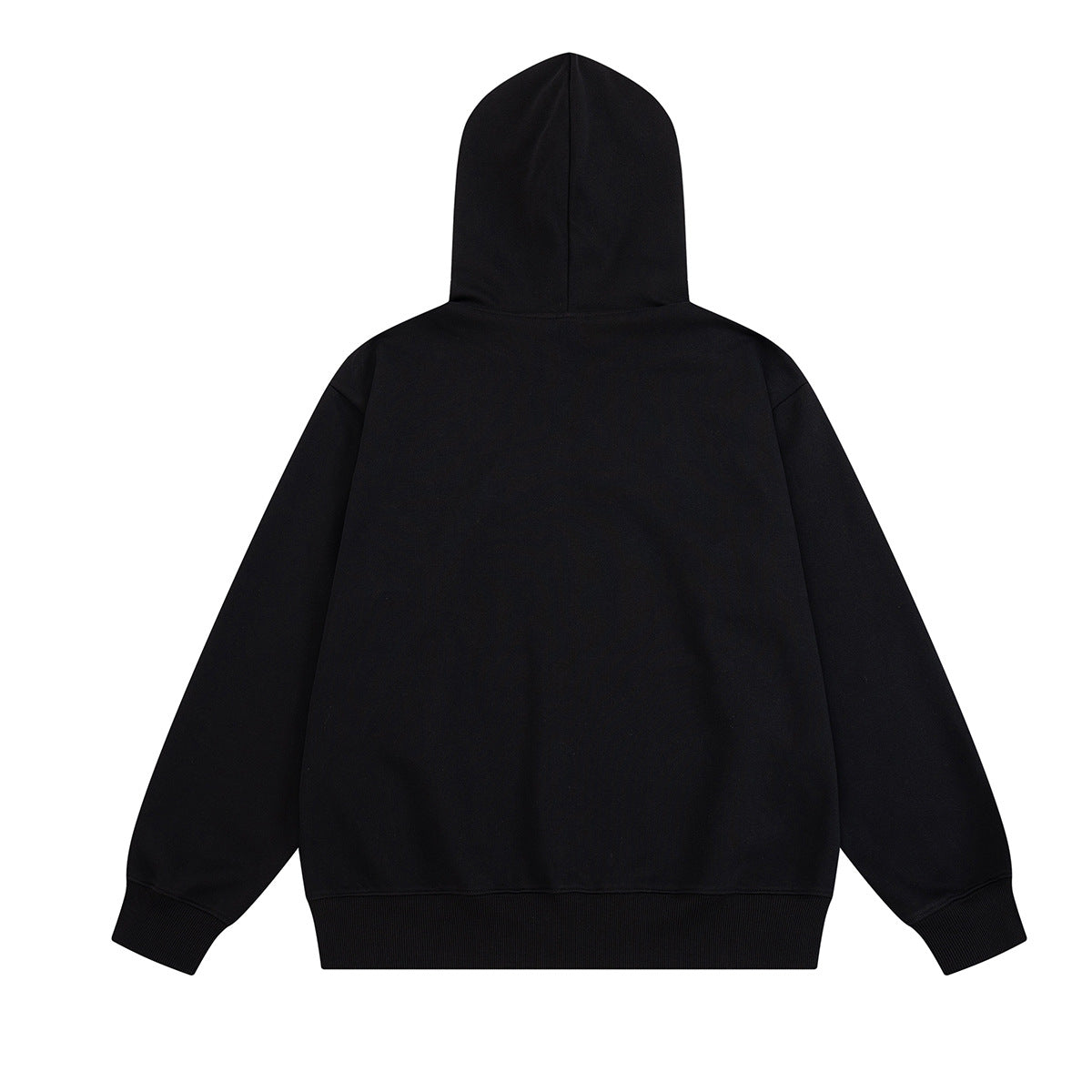 Varsity Patch Zip-Up Hoodie with Plaid-Lined Hood – Retro American Style