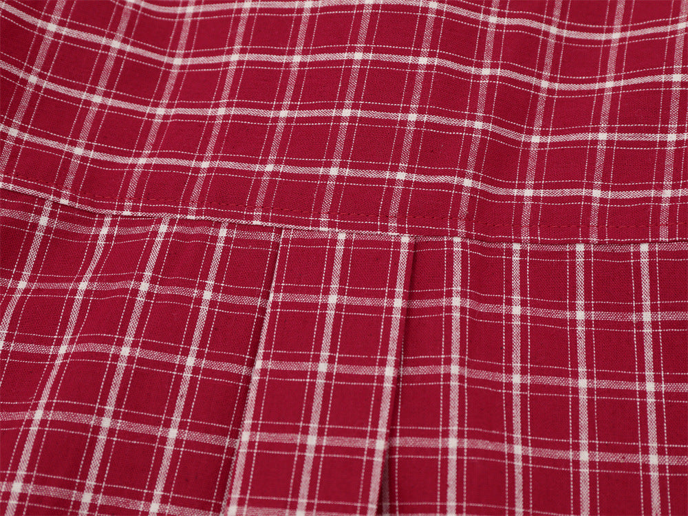 Camisa de cuadros de manga larga para hombre – Estampado gráfico desgastado, corte holgado