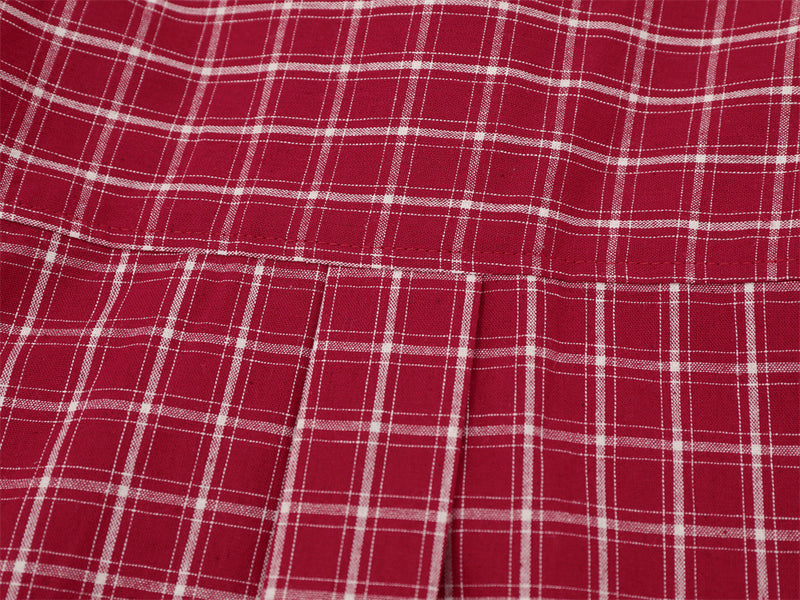 Camisa de cuadros de manga larga para hombre – Estampado gráfico desgastado, corte holgado