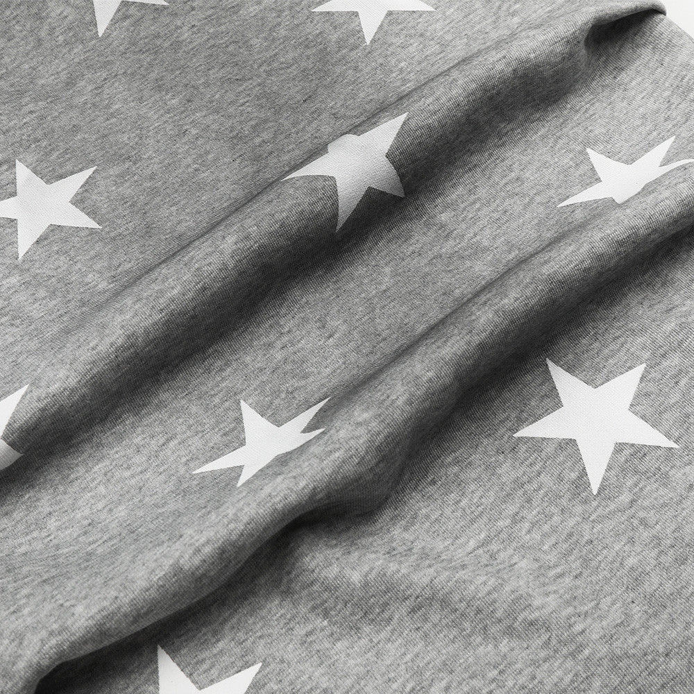 Star Print Wide-Leg Sweatpants – Oversized Pleated Streetwear Joggers