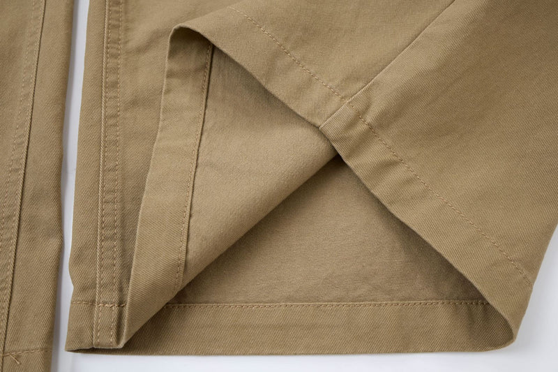 Baggy Khaki Cargo Pants – Double Waist Wide-Leg Balloon Trousers with Cross