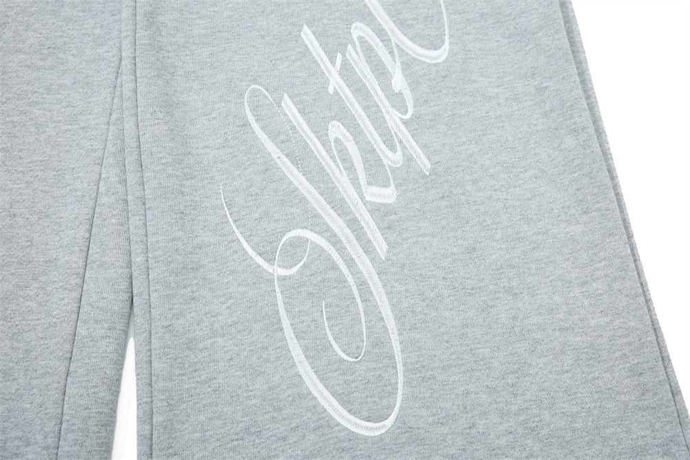 Wide-Leg Sweatpants with Pegasus Embroidery & Crew Skatepark Graphic