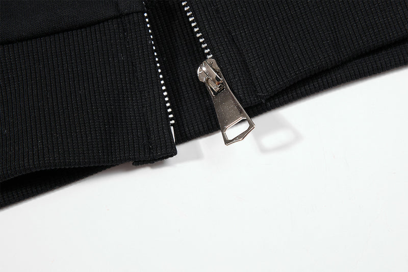 Hoodie zippé à oreilles de chat avec manches raglan étoilées et poches-pattes