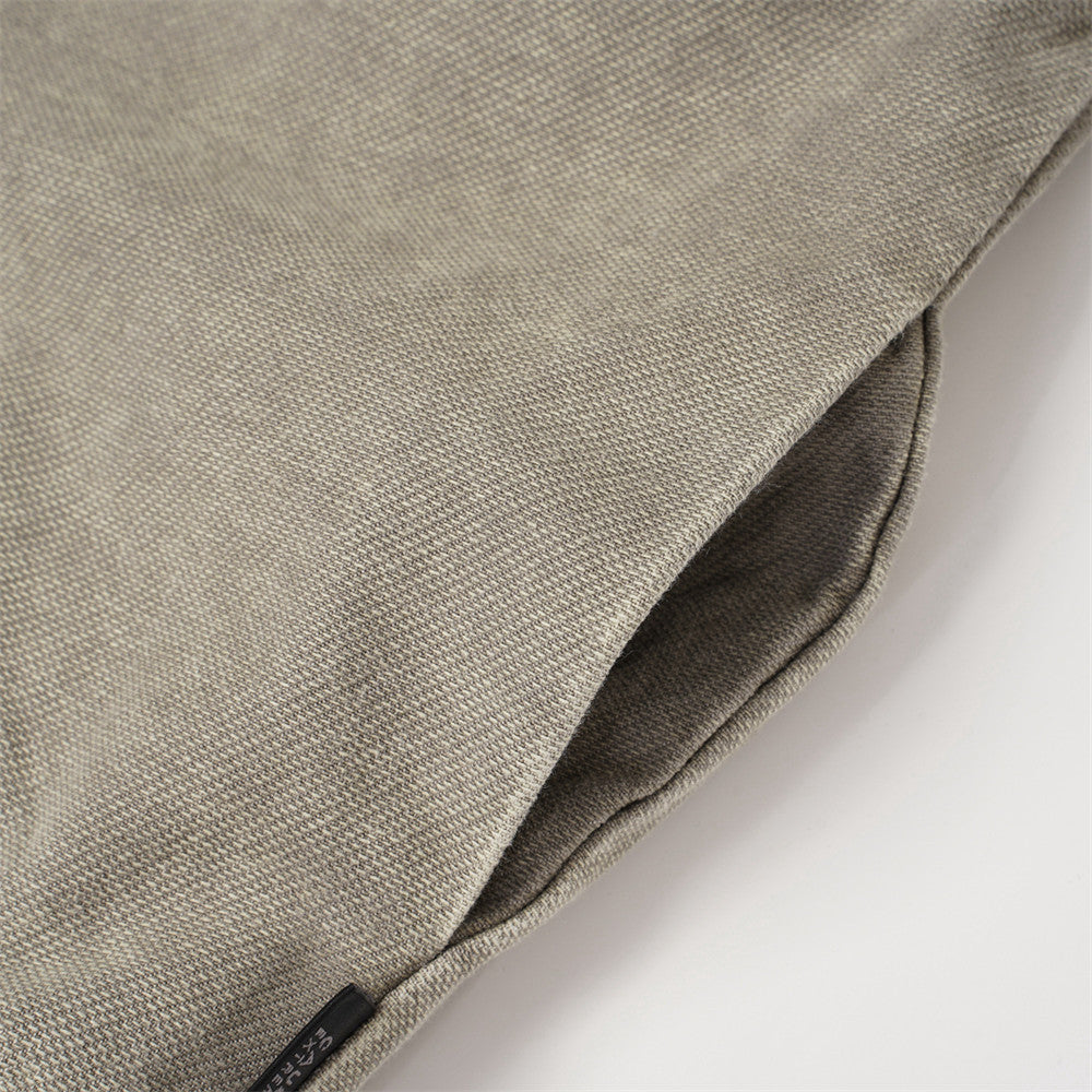 Veste à capuche zippée en patchwork délavé à l'acide – Bomber oversize bicolore à coutures effilochées