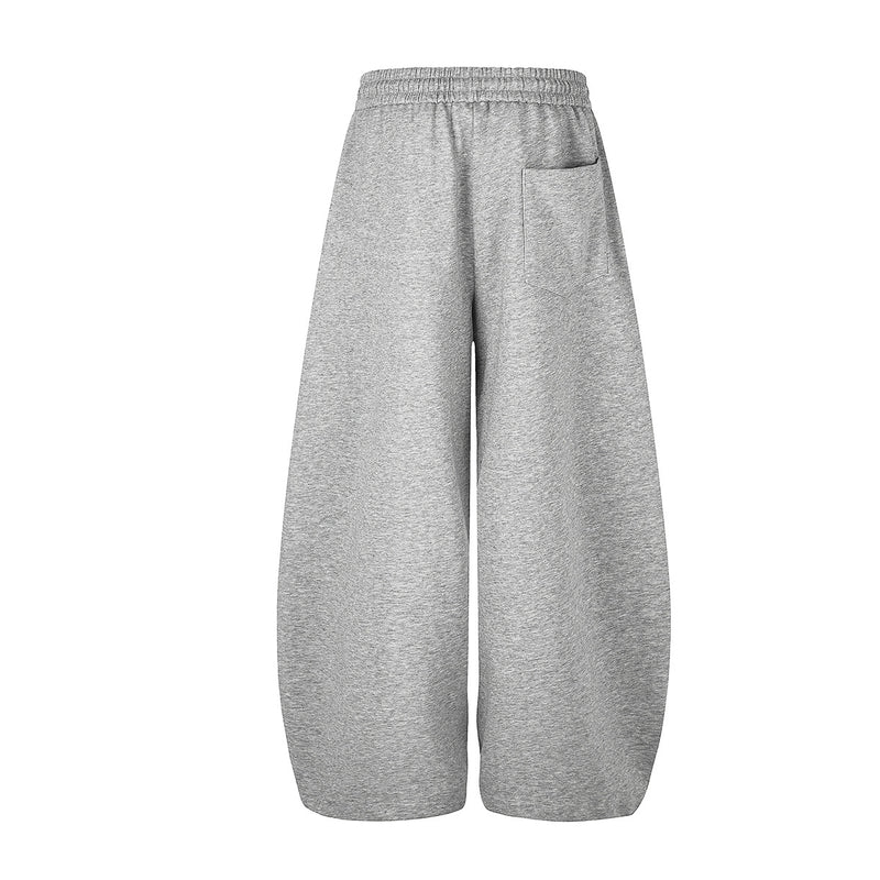 Pantalon de survêtement à jambes larges avec motif FU en strass et délavage vintage