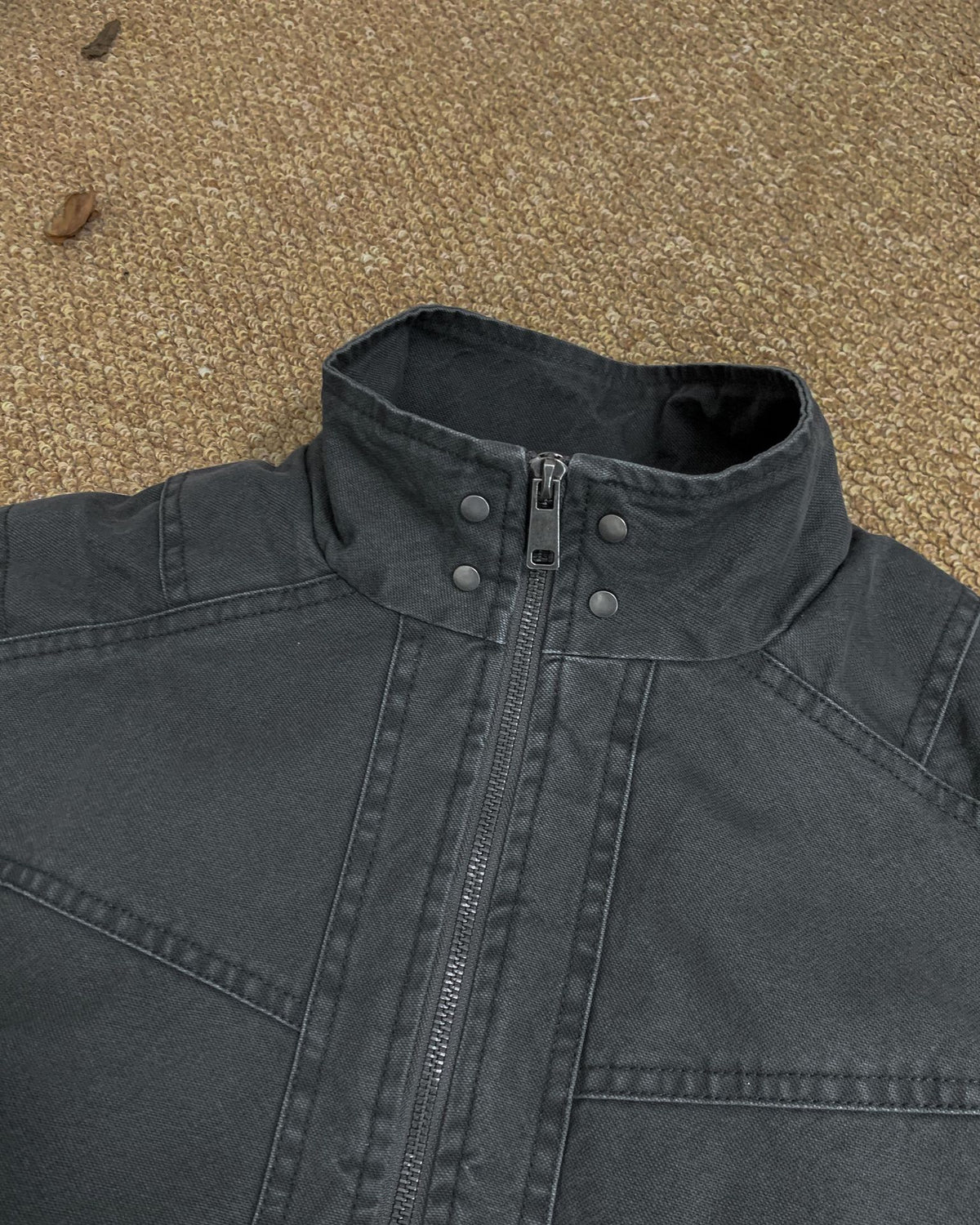 Men's Washed Cotton Bomber Jacket – Vintage Western Deconstructed Design