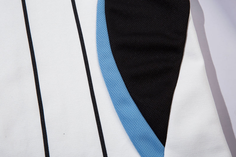 Long Sleeve Athletic Shirt Retro Soccer Jersey – Oversized Pinstripe Football