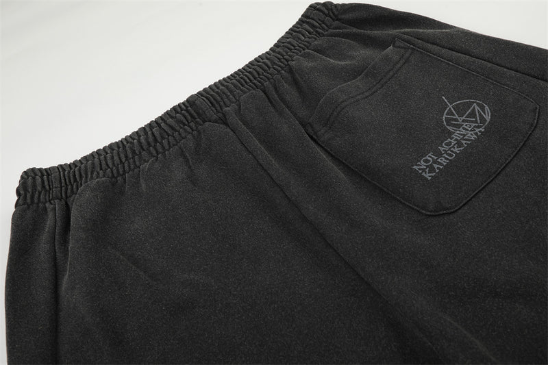 Wide-Leg Sweatpants with Angel & Sword Graphic Print – Vintage Punk Style