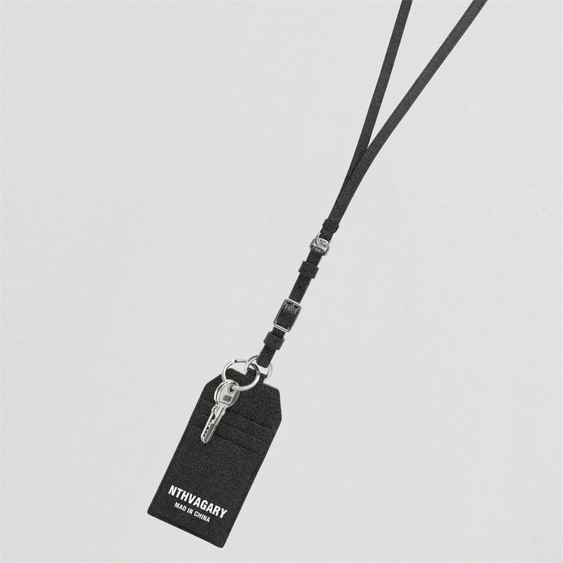 Men's Long Sleeve Crewneck T-Shirt with Pendant Tag Detail – Relaxed Fit