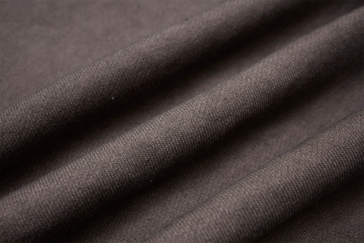 Long Sleeve Acid Wash Shirt with Celestial Print & Raw-Edge Seam Detail