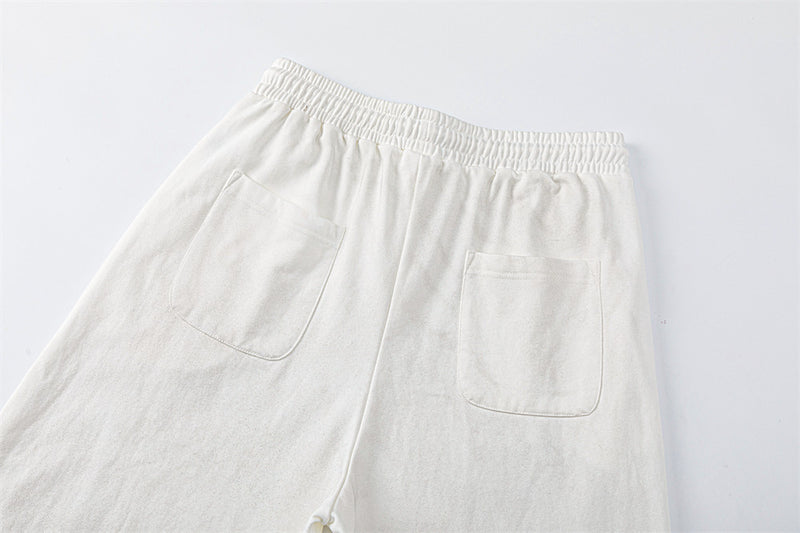 Men's Wide-Leg Sweatpants with Music Note Graphic Print