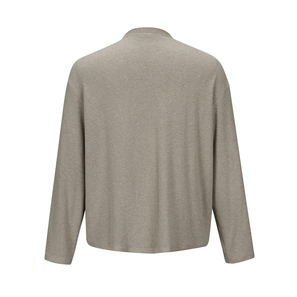 Men's Oversized Long Sleeve Raglan T-Shirt – Relaxed Fit Solid Crew Neck Top