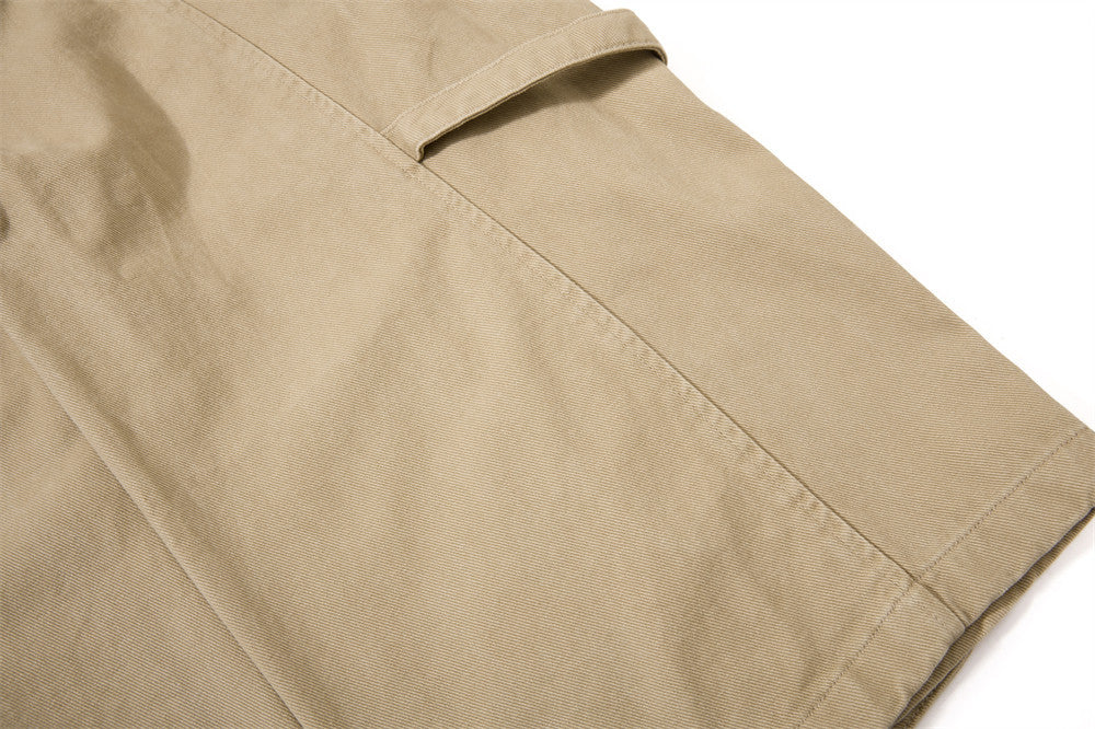 Wide-Leg Cargo Pants with Multi-Pocket Deconstructed Design