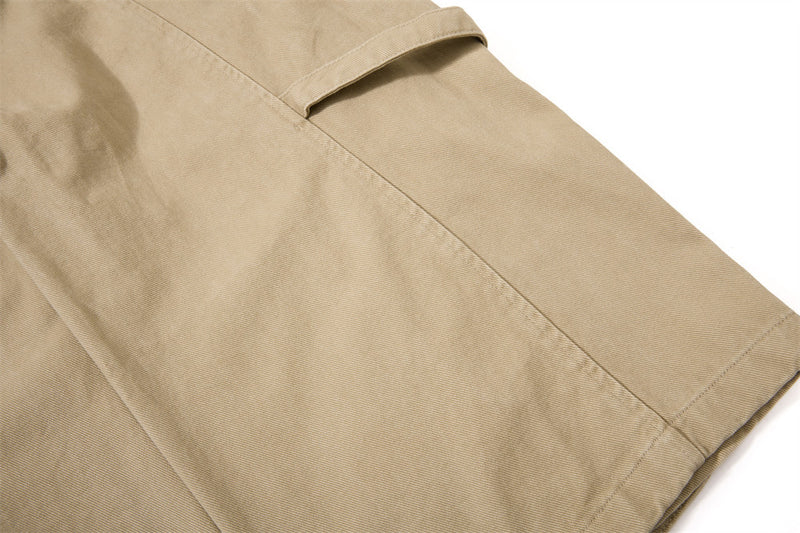 Wide-Leg Cargo Pants with Multi-Pocket Deconstructed Design