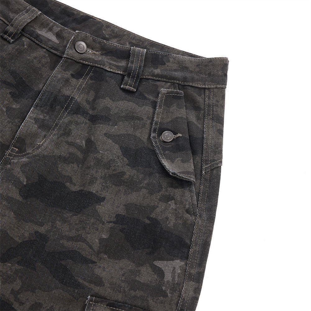 Cargohose für Herren – Loose Fit, weites Bein, Camouflage und Denim mit mehreren Taschen