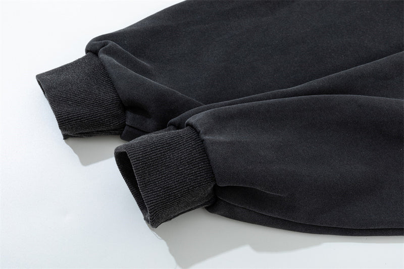 Sweat à capuche zippé avec étoile filante en strass – Streetwear oversize à double zip