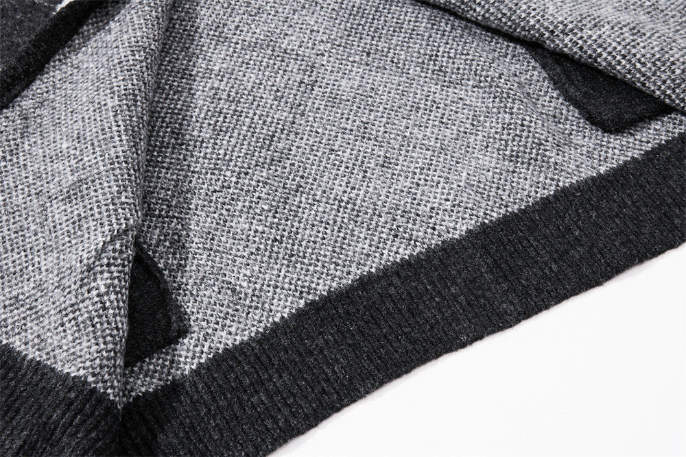 Gilet homme en maille argyle – Coupe oversize boutonnée