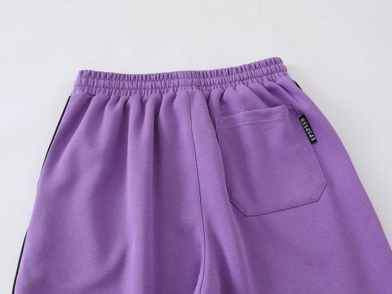 Pantalon de survêtement baggy à jambes larges avec détail rayé incurvé – Style streetwear hip-hop