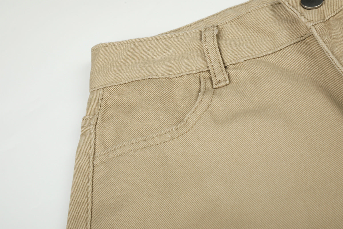 Baggy Cargo Pants Wide Leg Embroidered Letter Workwear Trousers