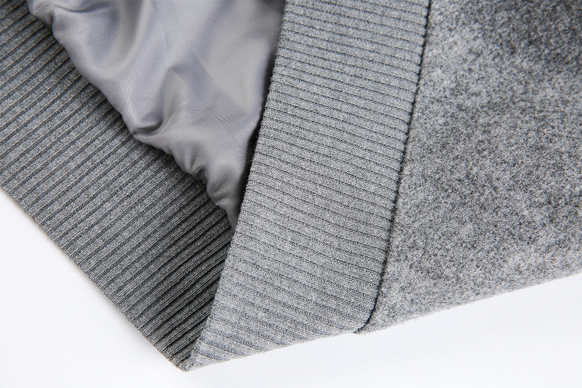 Veste boxy à boutons-pression avec col en denim – Style rétro old money