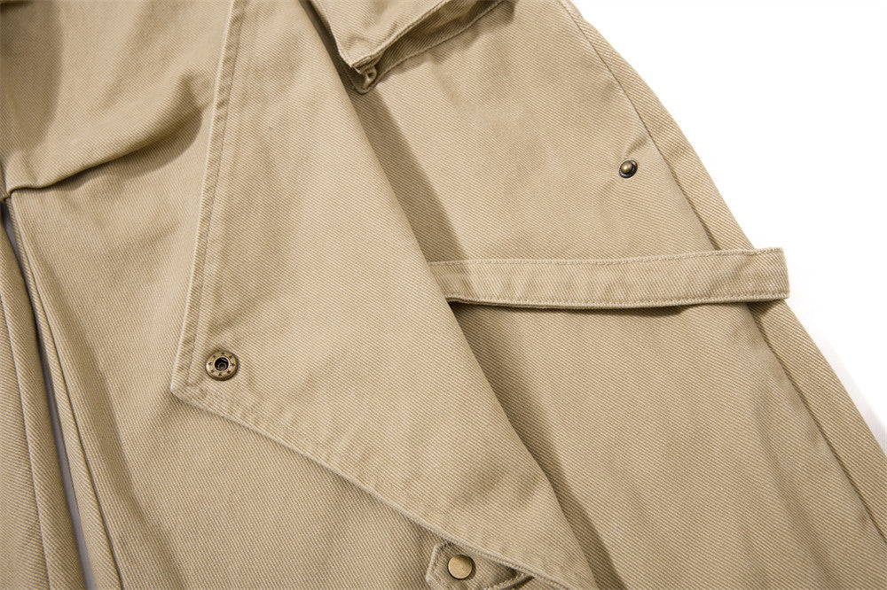 Wide-Leg Cargo Pants with Multi-Pocket Deconstructed Design