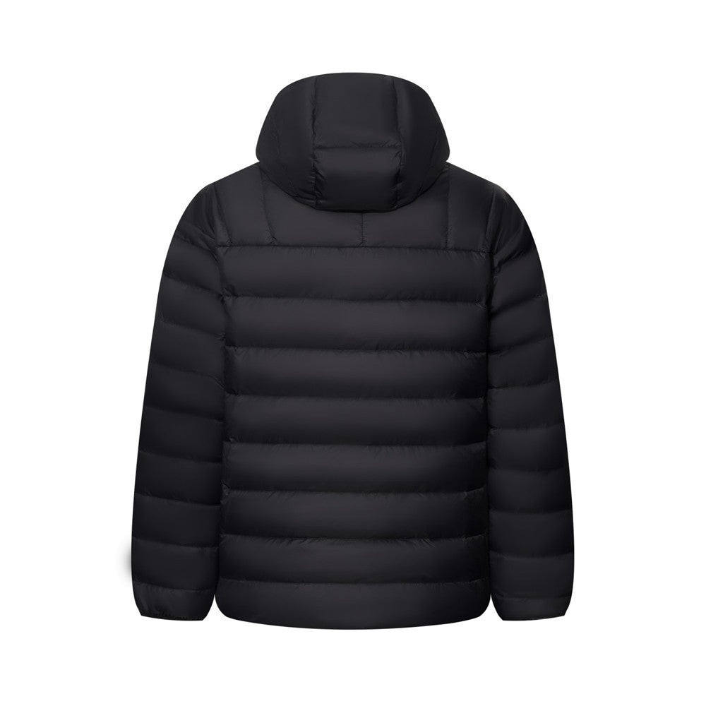 Half-Zip Puffer Hoodie Jacket – Oversized Quilted Pullover