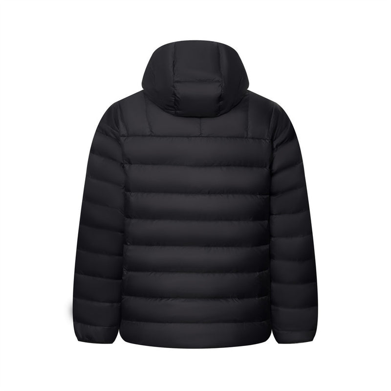 Half-Zip Puffer Hoodie Jacket – Oversized Quilted Pullover