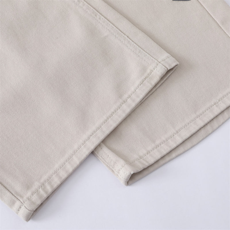 Tribal Print Wide-Leg Jeans – Men's Streetwear Straight Baggy Pants