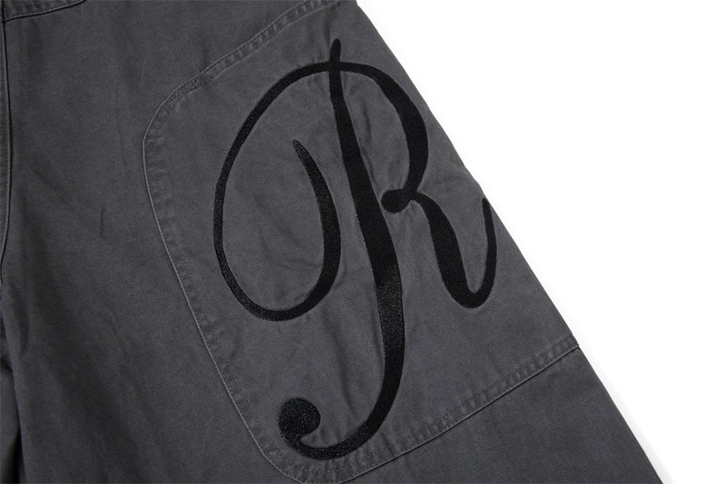 Baggy Cargo Pants Mens Wide-Leg Barrel Fit Vintage Washed Trousers