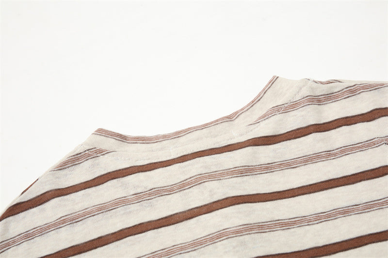Men's Striped Long Sleeve Henley T-Shirt – Relaxed Fit