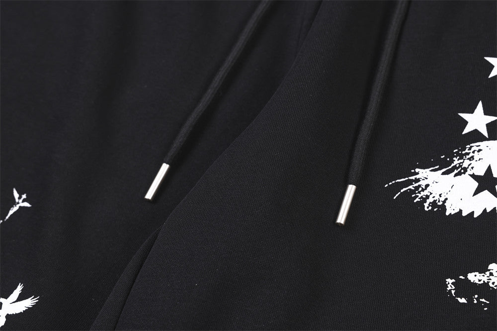 Wide-Leg Sweatpants with Castle & Angel Graphic Print – Streetwear Jogger Pants