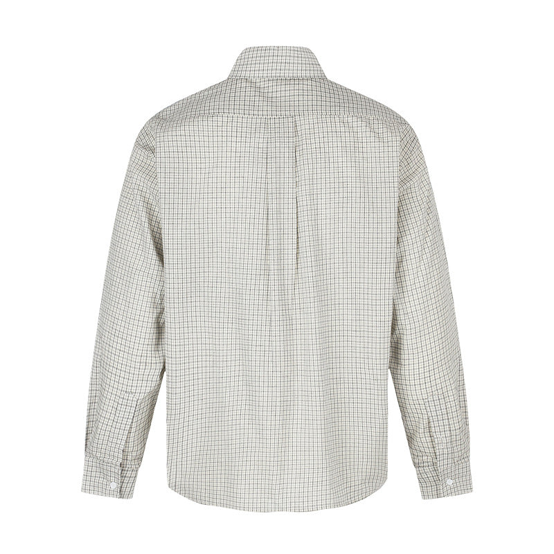 Oversized Plaid Long Sleeve Shirt – Relaxed Fit Japanese-Inspired Button-Up