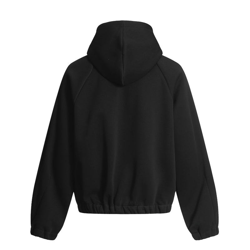 Hoodie zippé oversize doublé en molleton