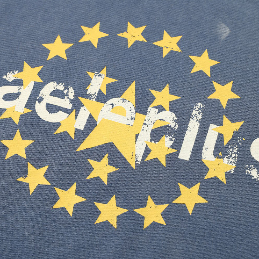 Long Sleeve Star Print Vintage Washed Oversized T-Shirt