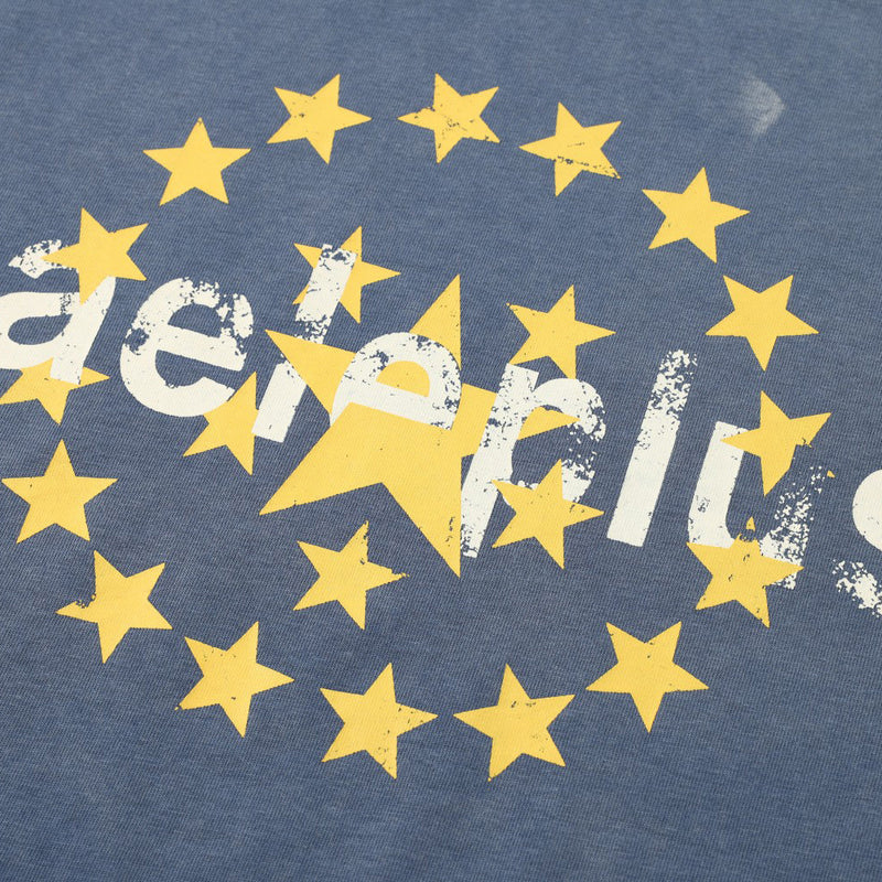 Long Sleeve Star Print Vintage Washed Oversized T-Shirt