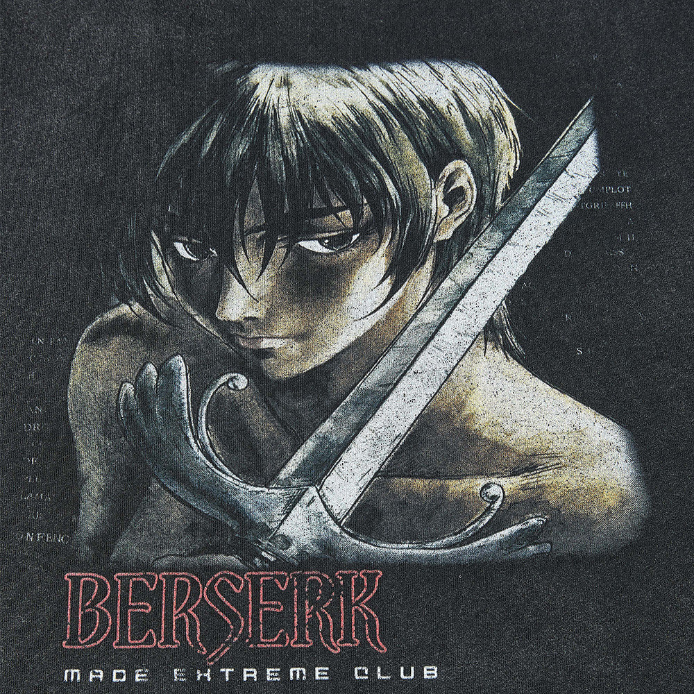 Berserk Anime Graphic T-Shirt – Vintage Washed Crew Neck Tee