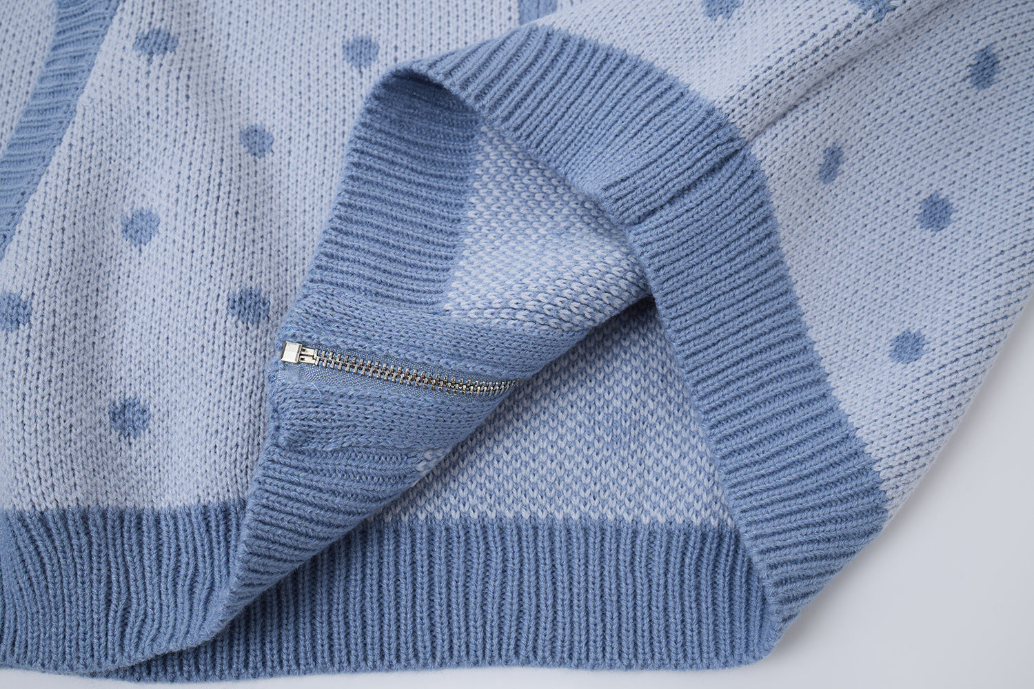 Cardigan en maille zippé à pois avec motif étoile et notes de musique