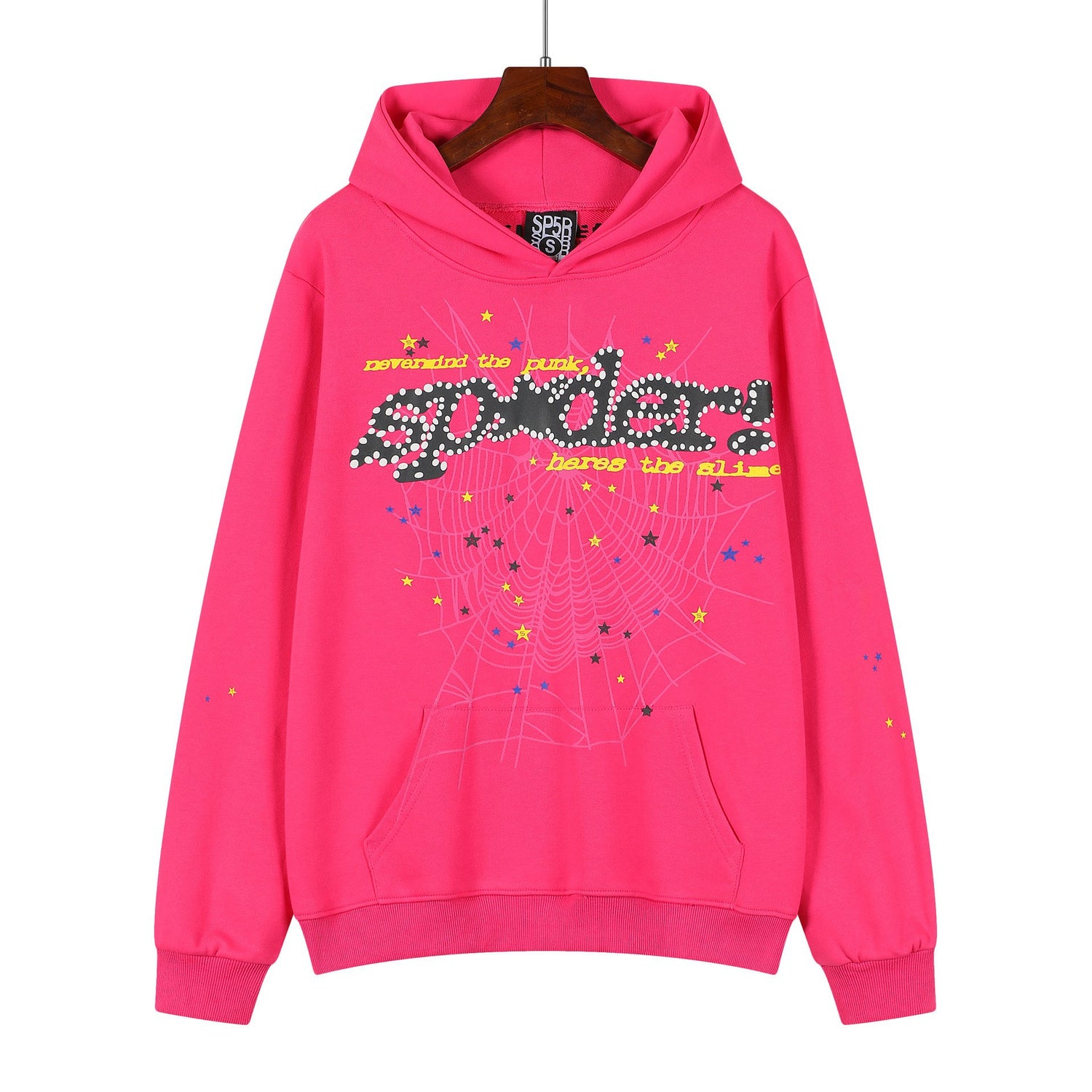 Sp5der “Nevermind the Punk” Hoodie – Hot Pink 440GSM Heavyweight Streetwear Pullover