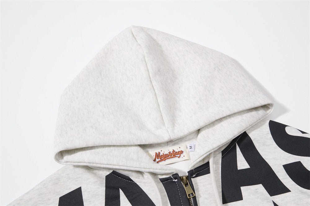 American Vintage Graphic Zip-Up Hoodie – Oversized Street Style