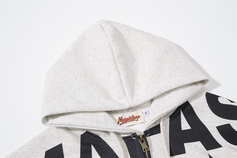 American Vintage Graphic Zip-Up Hoodie – Oversized Street Style